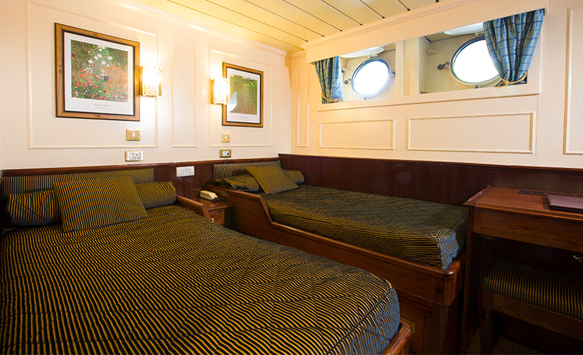 A Category One Cabin on the James Watt Deck on the Lord of the Glens cruise ship