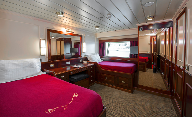 A Category Three Cabin on the David Roberts Deck on the Lord of the Glens cruise ship