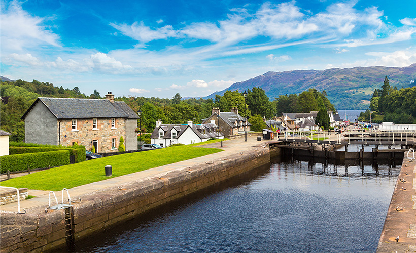 The Caledonian Canal at Fort Augustus