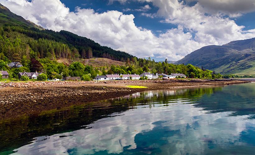 Inverie, on the peninsula of Knoydart in the Scottish Highlands