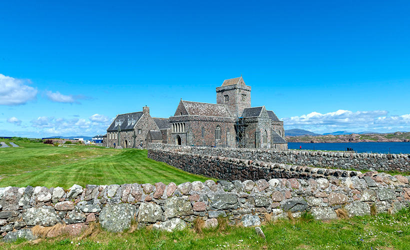 Iona Abbey on the island of Iona in Scotland